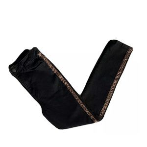 Forever 21 Black jeans with Leopard Stripe Denim